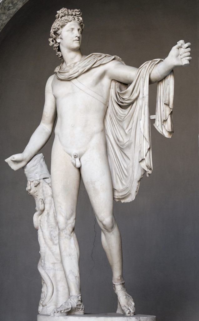 Statue of Apollo, Greek God of the Sun, the Light, the Music and the Prophecy