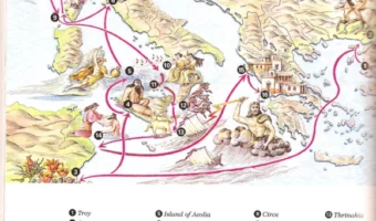 odysseus' journey map